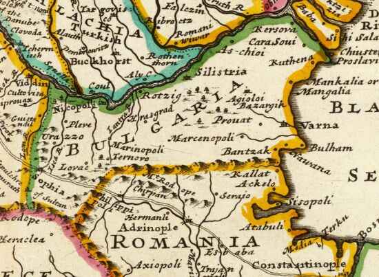 5. Фрагмент от картата на Херман Мол (1736 г.)