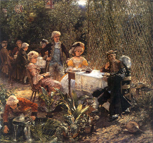 4. Aleksander Gierymski. W altanie (In the Gazebo), 1882, . . ., 137 x 148 , Muzeum Narodowe, 