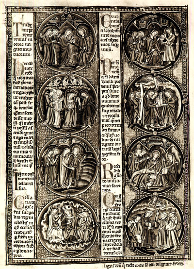 Fig. 2. Bible moralise, ca. 1230s-1240s, fol. 67v. Paris, Bibliothque National. ms. lat. 11560.