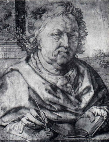 Hendrick Goltzius, (1558-1617), Jan Govertsen as Evangelist Lucas, 161, Pen and brown ink, Veste Coburg