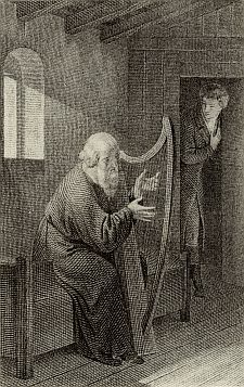 "Арфистът" - медна гравюра от Густав Хайнрих Неке 
(1786-1835) към "Вилхелм Майстер" на Гьоте