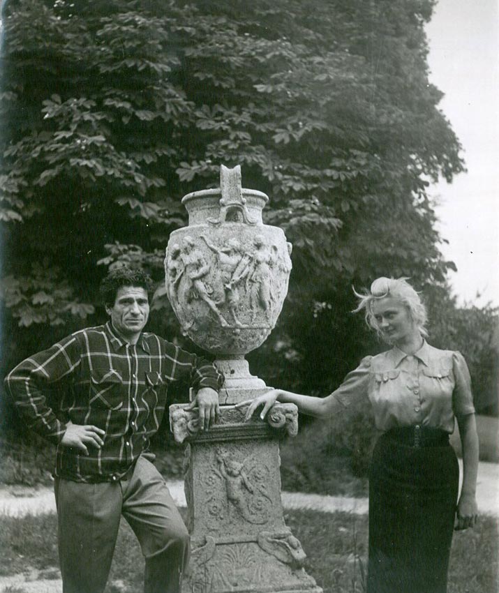 Васил Иванов и художничката Марина Татарчук по време на пребиваването му в Полша (1966 г.). Архив Никола Пенчев