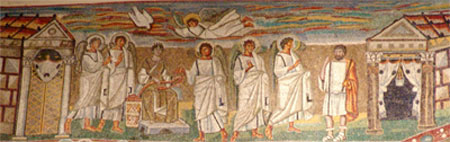 БЛАГОВЕЩЕНИЕ - мозайка в базиликата Санта Мария Маджоре в Рим, ранния V век