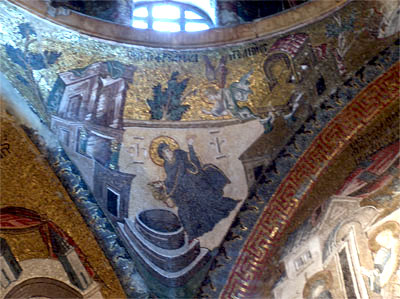 ПРЕДБЛАГОВЕЩЕНИЕ при кладенеца - мозайка в монастира Хора, Константинопол, построен между 1087 и 1081 г.