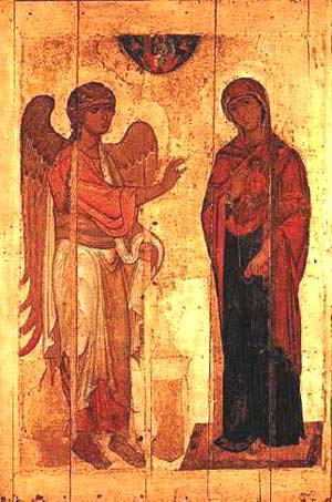 УСТЮЖКОЕ БЛАГОВЕЩЕНИЕ -  икона от ХІІ век в Новгород