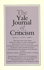 The Yale Journal of Criticism