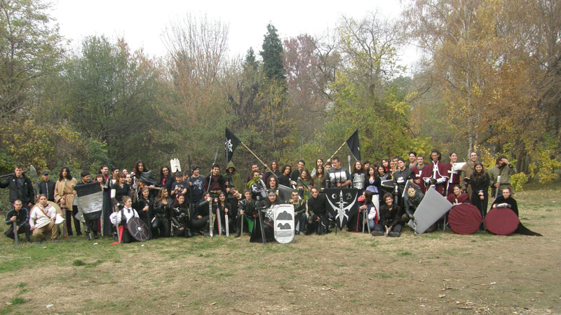 Обща снимка на участниците в ларп, проведен на 15 ноември 2008 г. в Пловдив