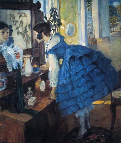 Илюстрация 10. Олга Делла-Вос, Портрет на дъщеря им Екатерина Дмитриевна Кардовска (1900-1985), 1910 г.