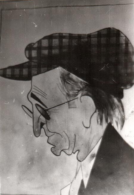 Стоян Бъчваров, шарж от Александър Божинов, 1926