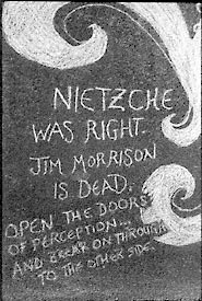 Гробът на рок-звездата Джим Морисън - в Реre La Chaise, Париж (фрагмент)