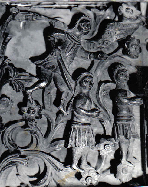 Fig. 15. Détail 'de l'iconostase disposé dans l'espace de l'autel dans l'église du monastère de Rogène. Datation éventuelle-seconde moitié du XVIIIe s.