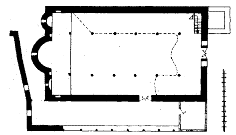 Fig. 6. Plan de l'église Saint Nicolas à Melnik, restaurée en 1756. D'après R. Anguélova